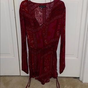 Kendall & Kylie red floral romper